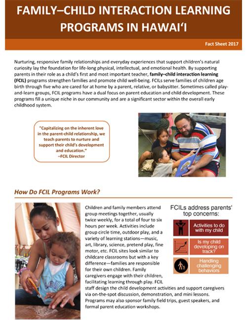 Family-Child Interaction Learning Programs: Fact Sheet (2017)